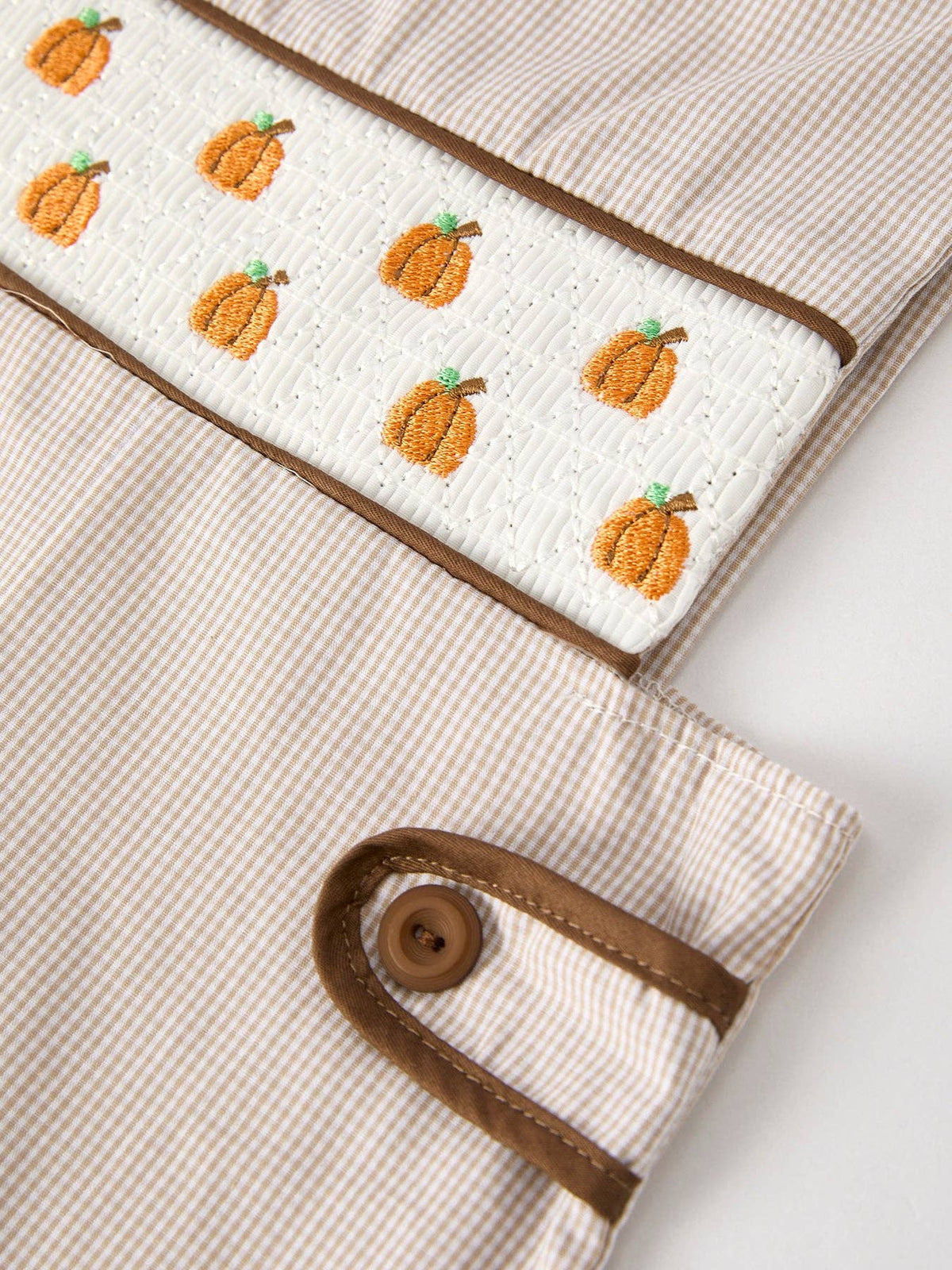 Fall Pumpkin Smock Embroidered Boys JonJon