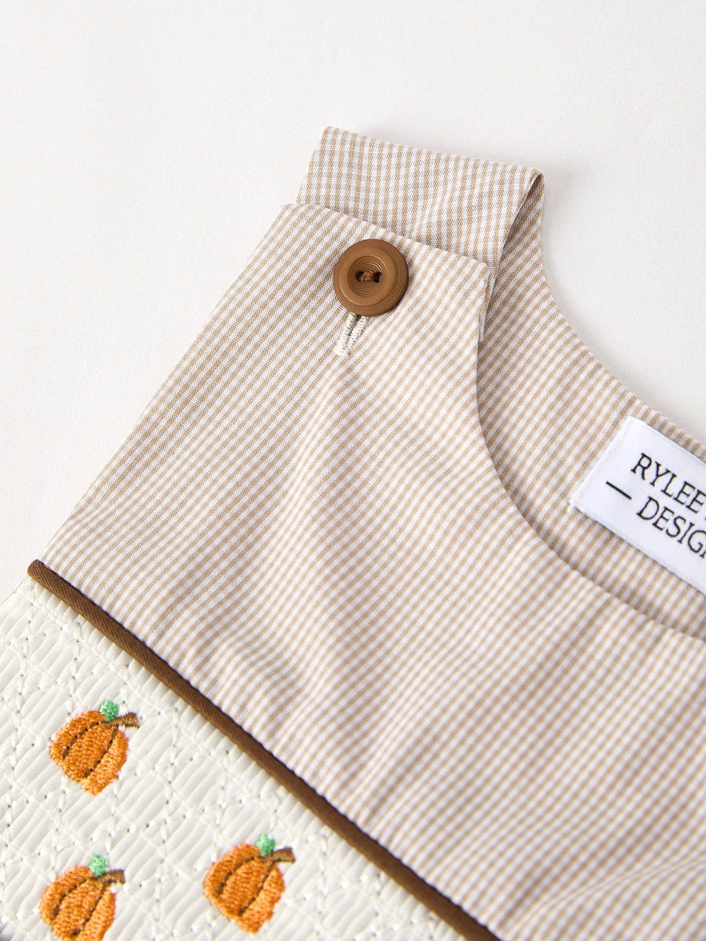Fall Pumpkin Smock Embroidered Boys JonJon