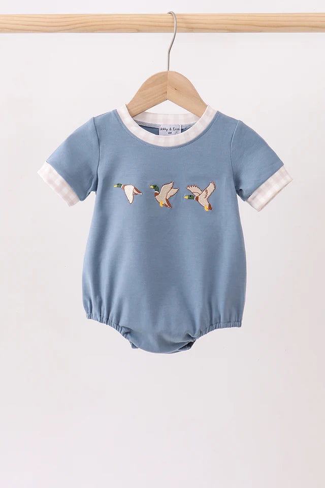 Teal Duck Embroidery Bubble