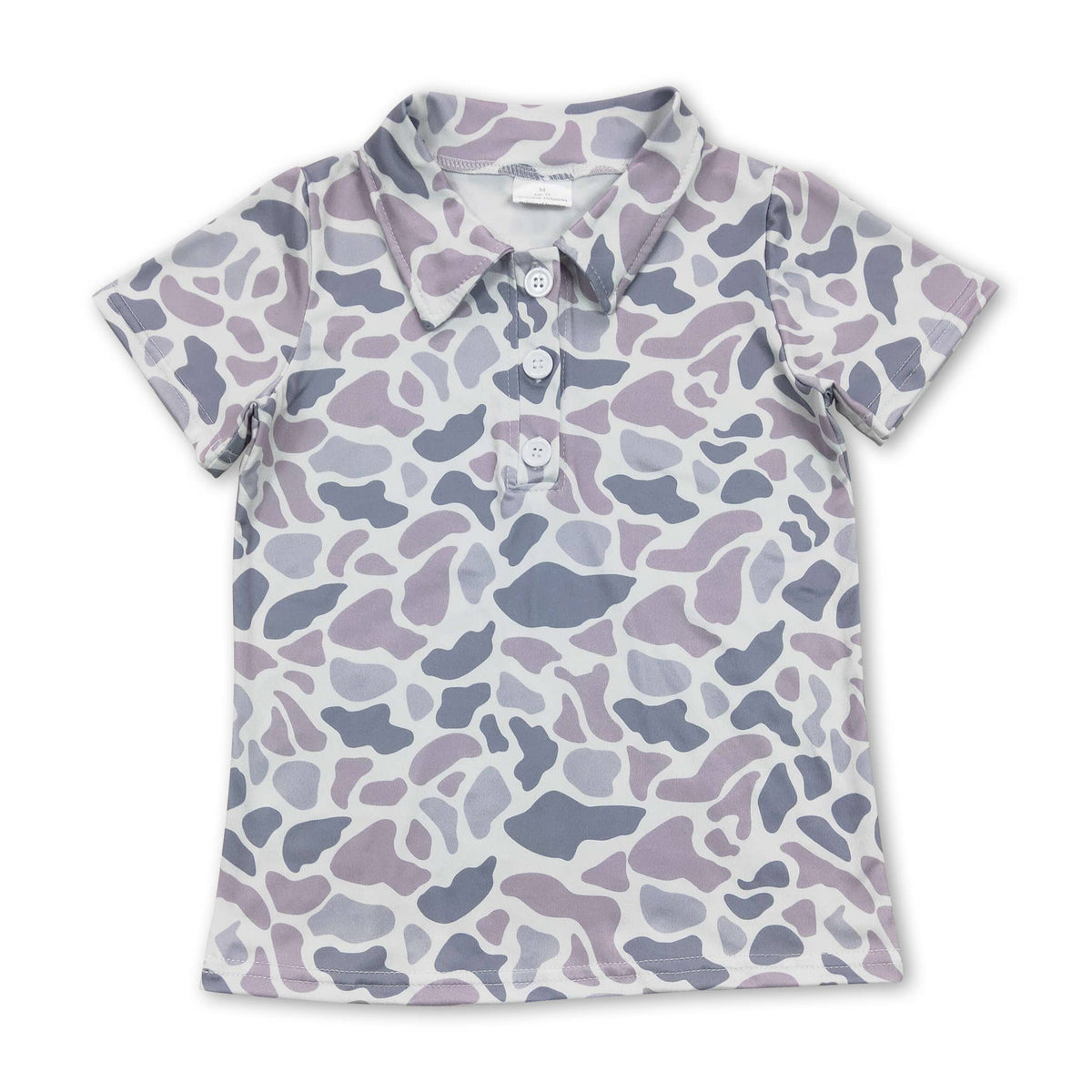 Grey Camo Polo Shirt