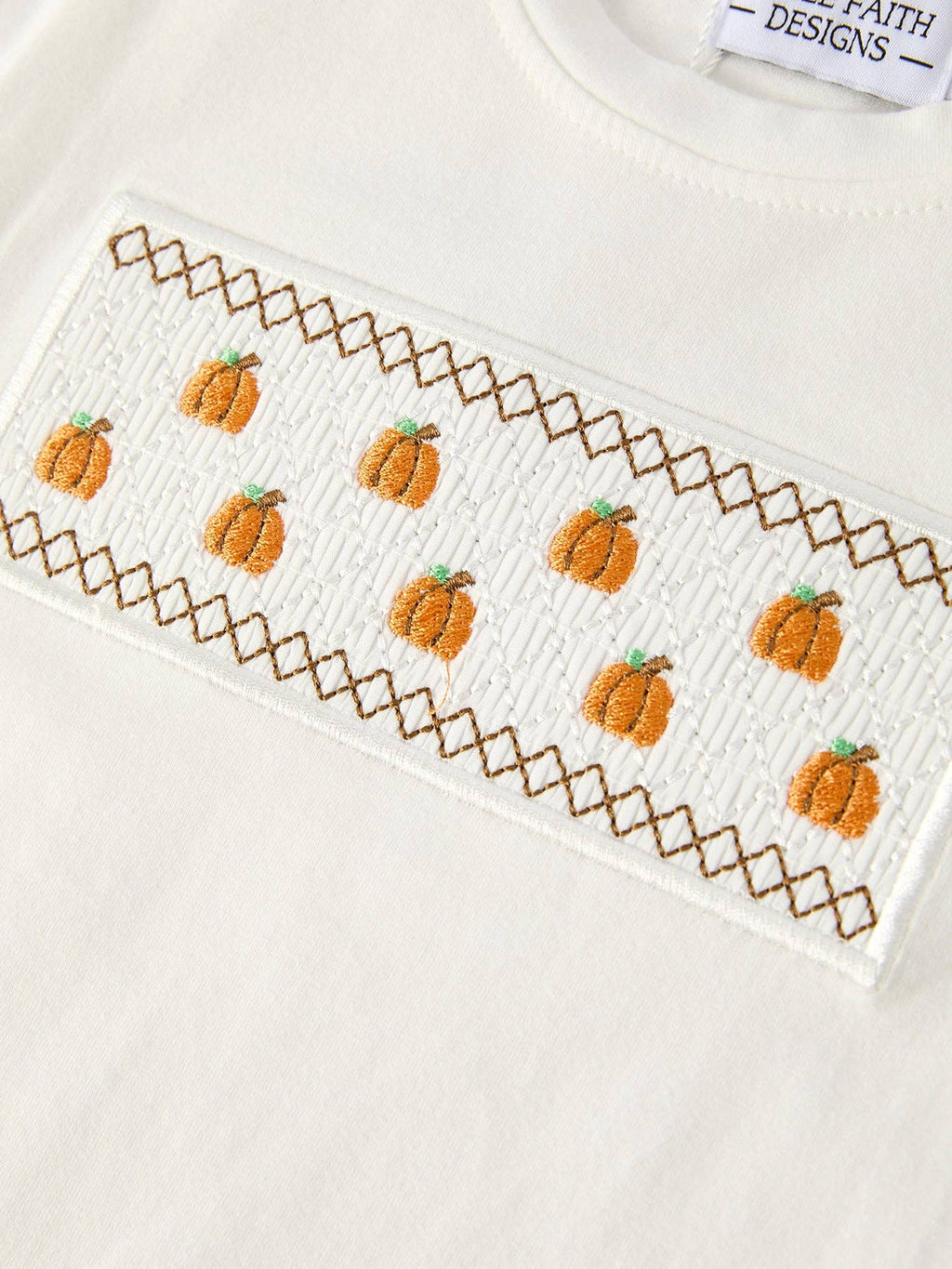 Fall Pumpkin Smock Embroidered Plaid Boys' Set