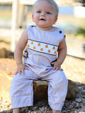 Fall Pumpkin Smock Embroidered Boys JonJon